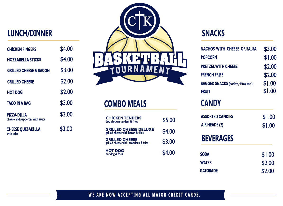 Tournament Menu